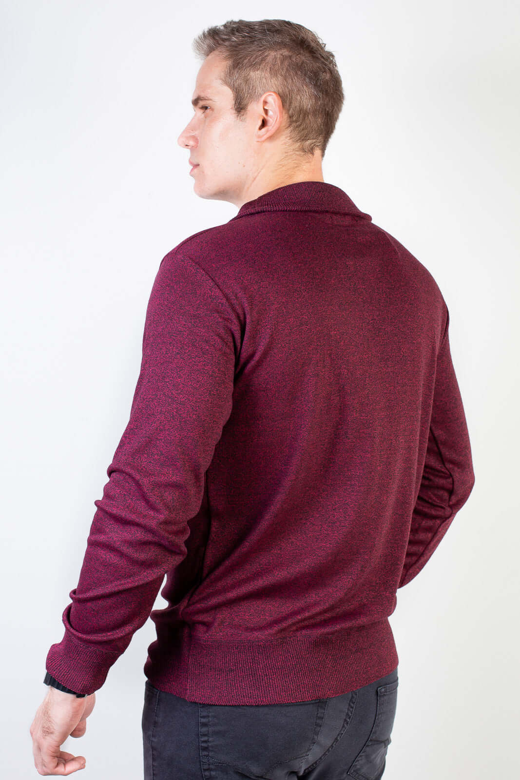 Blusa masculina gola com zíper 90207 - Enluaze