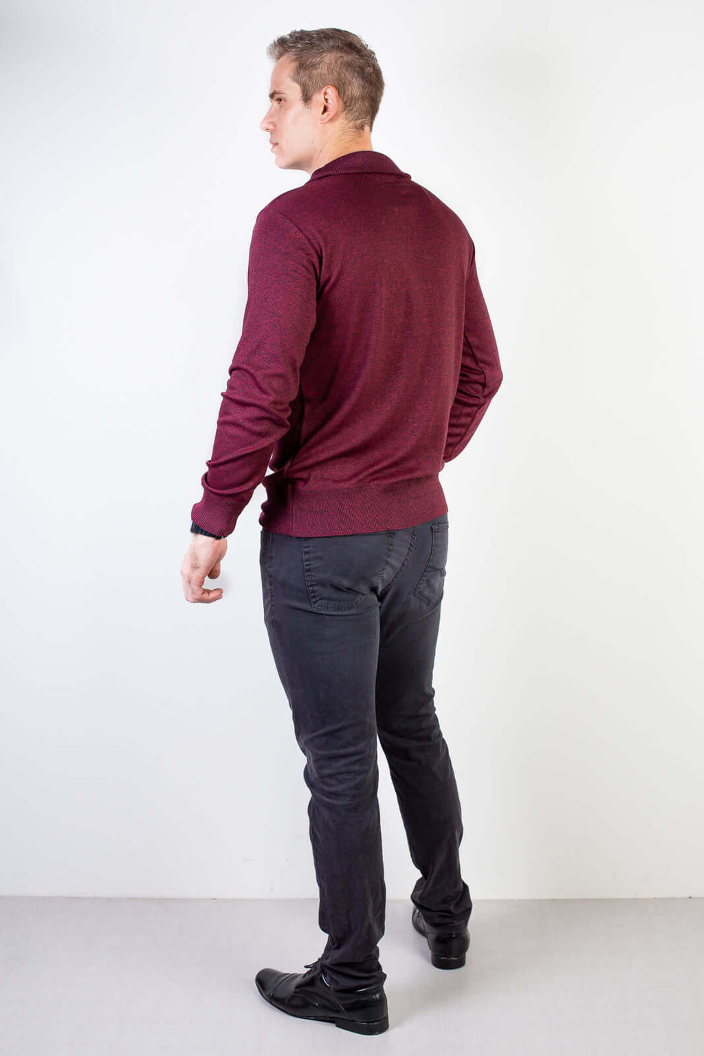 Blusa masculina gola com zíper 90207 - Enluaze