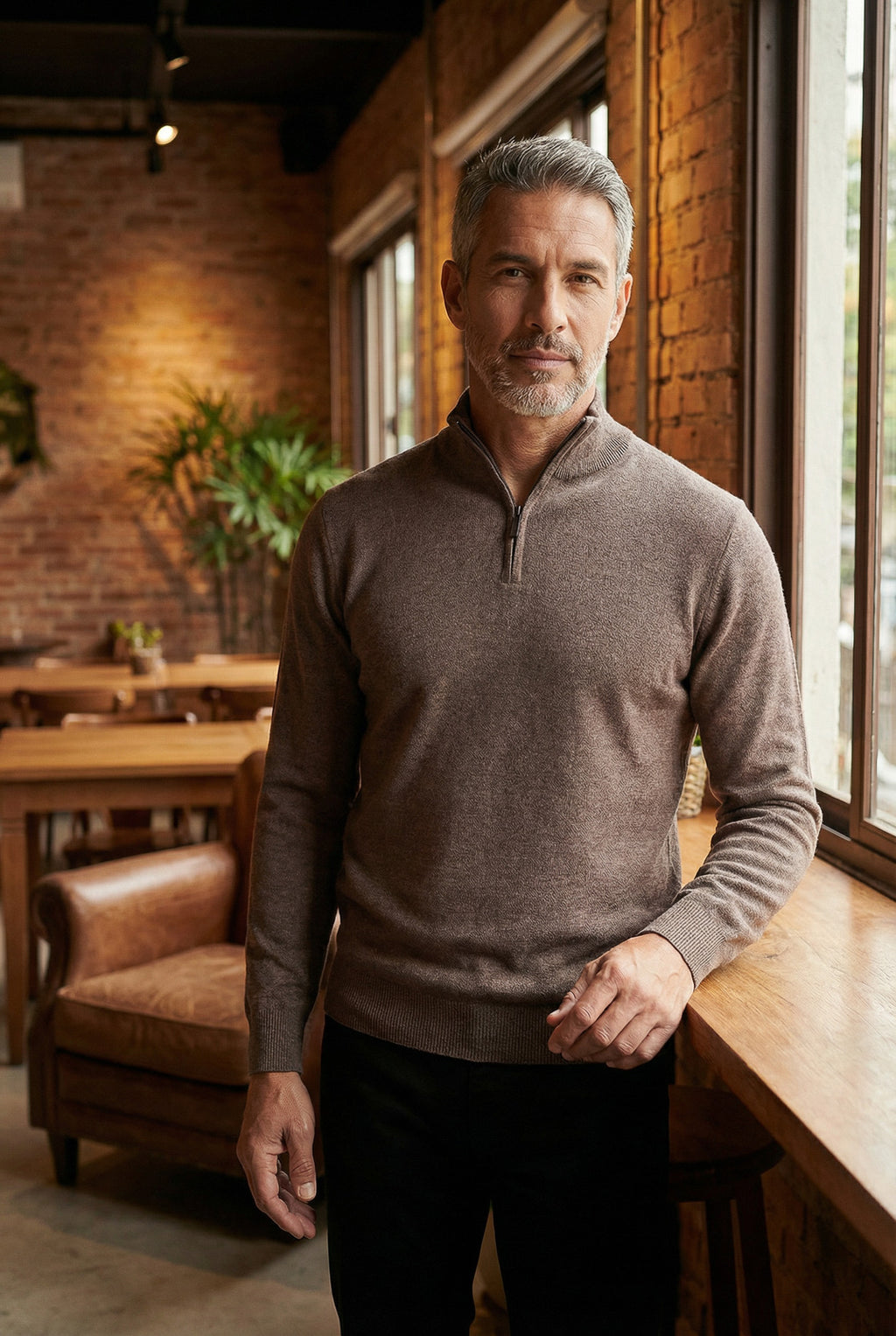 Blusa masculina gola com zíper 90207