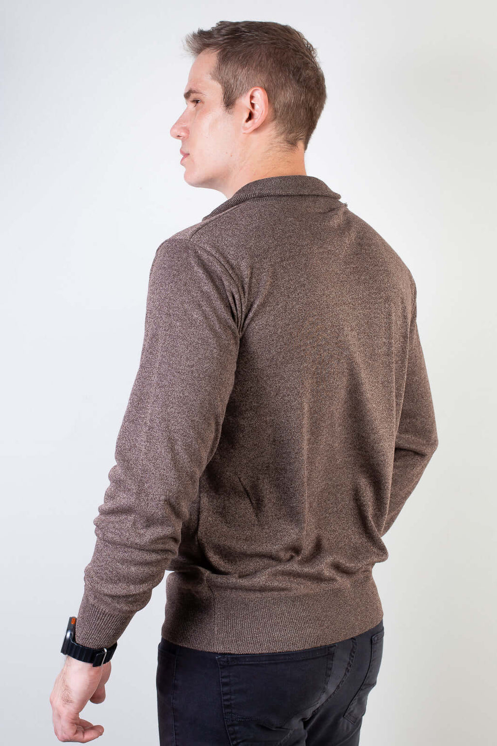 Blusa masculina gola com zíper 90207 - Enluaze