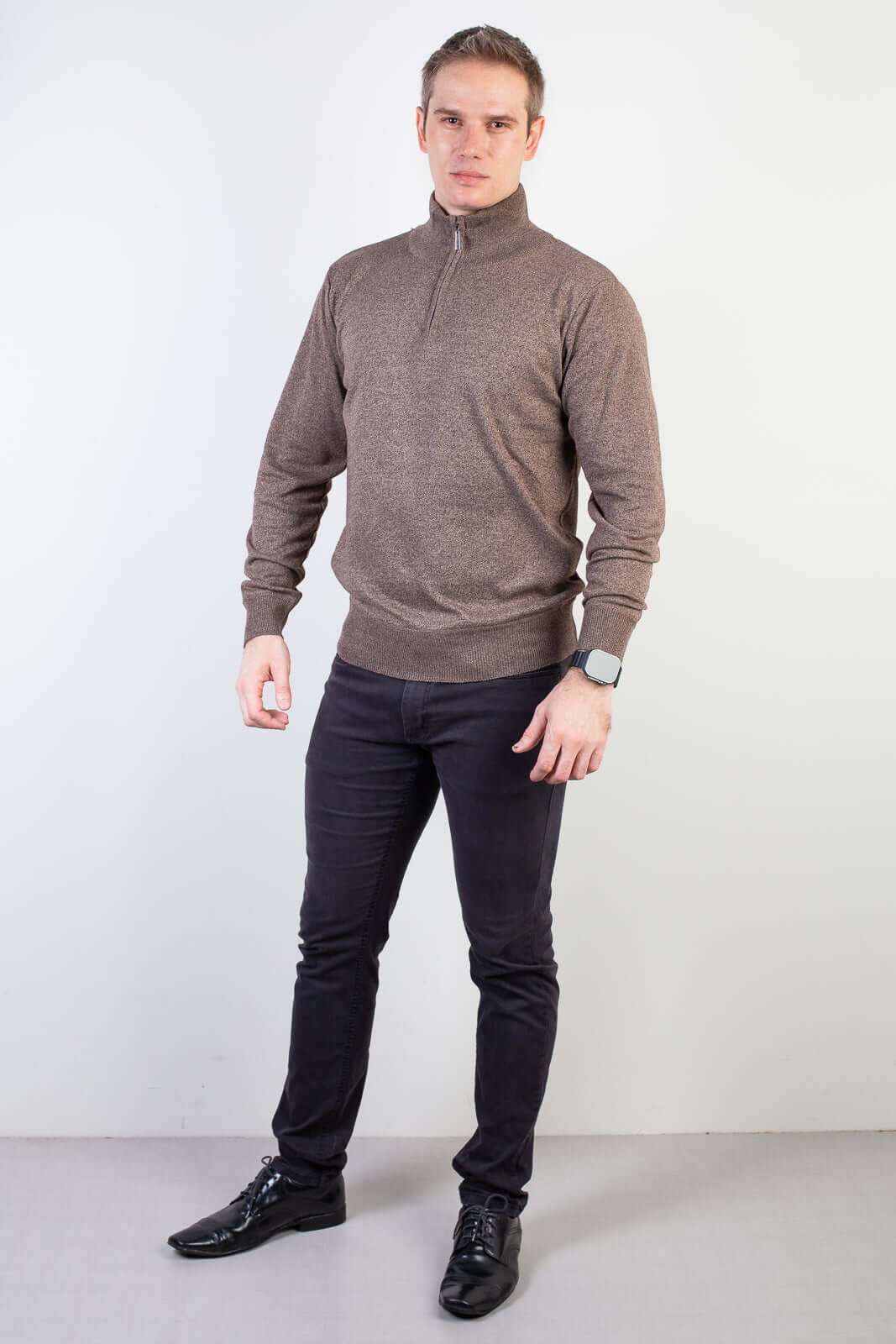 Blusa masculina gola com zíper 90207 - Enluaze