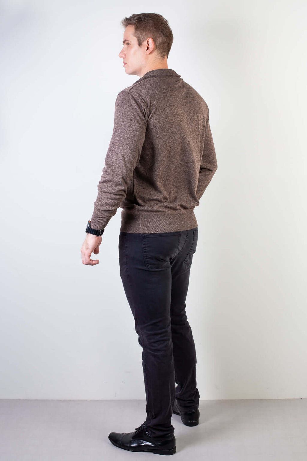 Blusa masculina gola com zíper 90207 - Enluaze