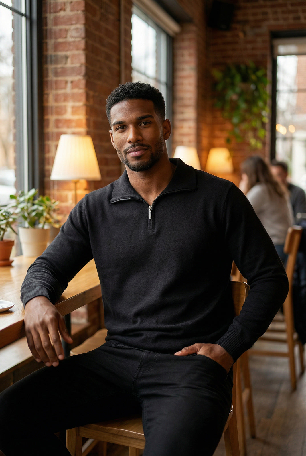 Blusa masculina gola com zíper 90207