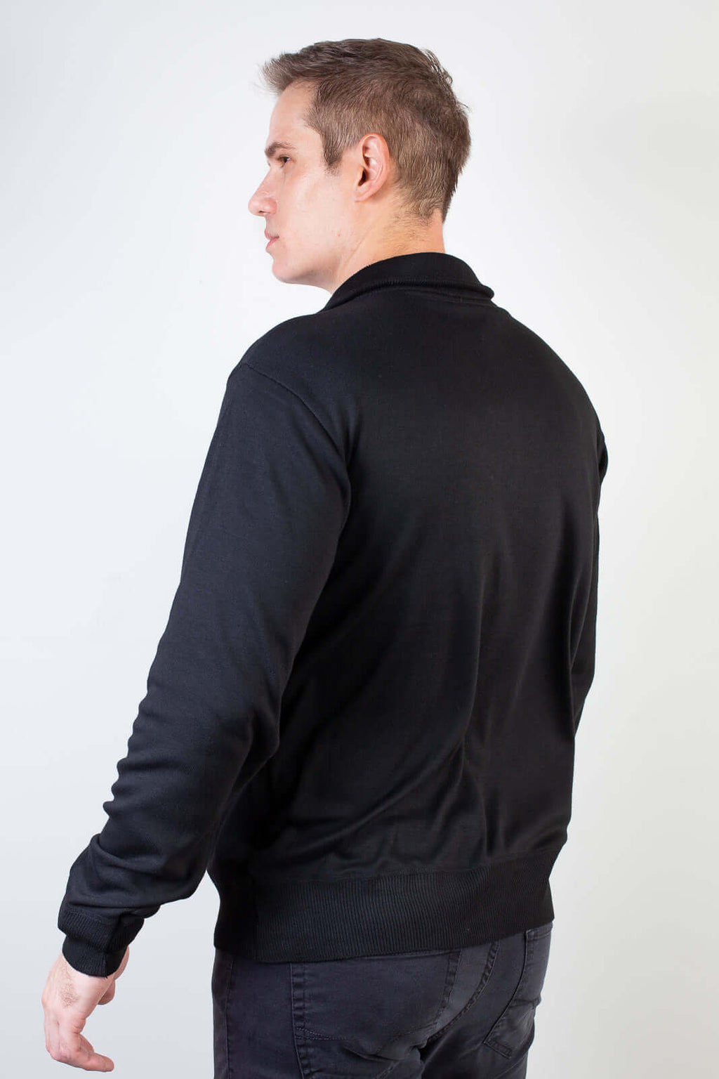 Blusa masculina gola com zíper 90207 - Enluaze