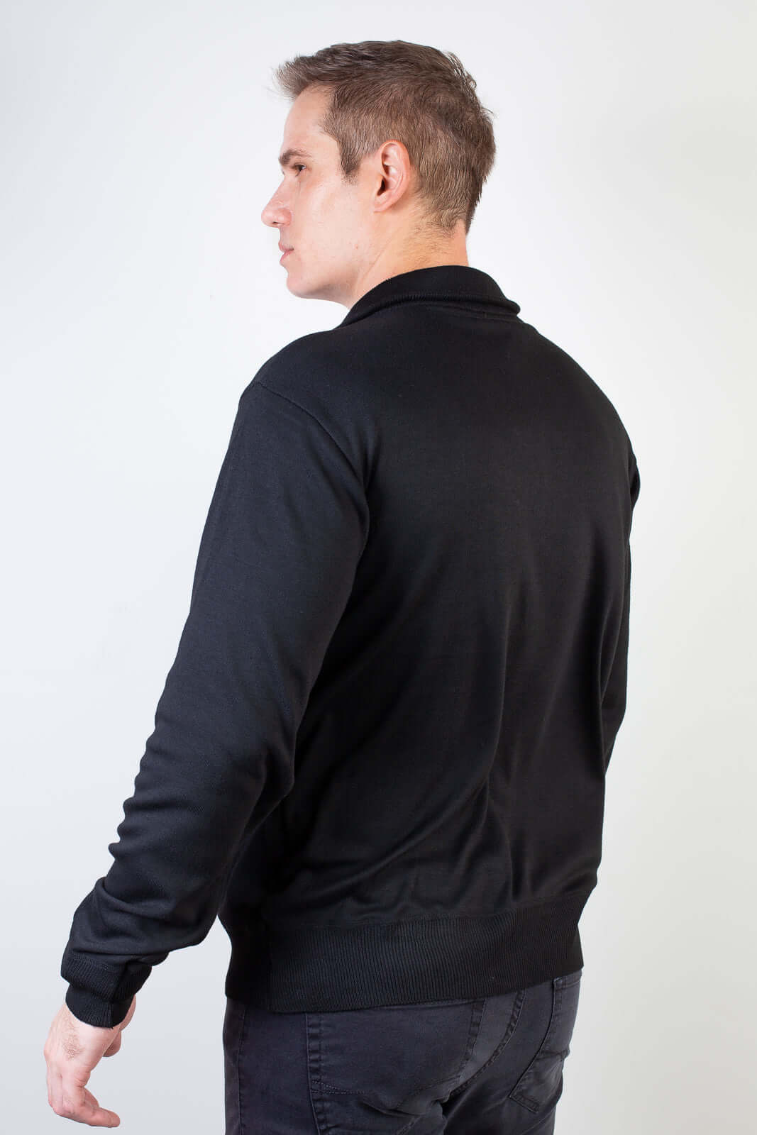 Blusa masculina gola com zíper 90207 - Enluaze