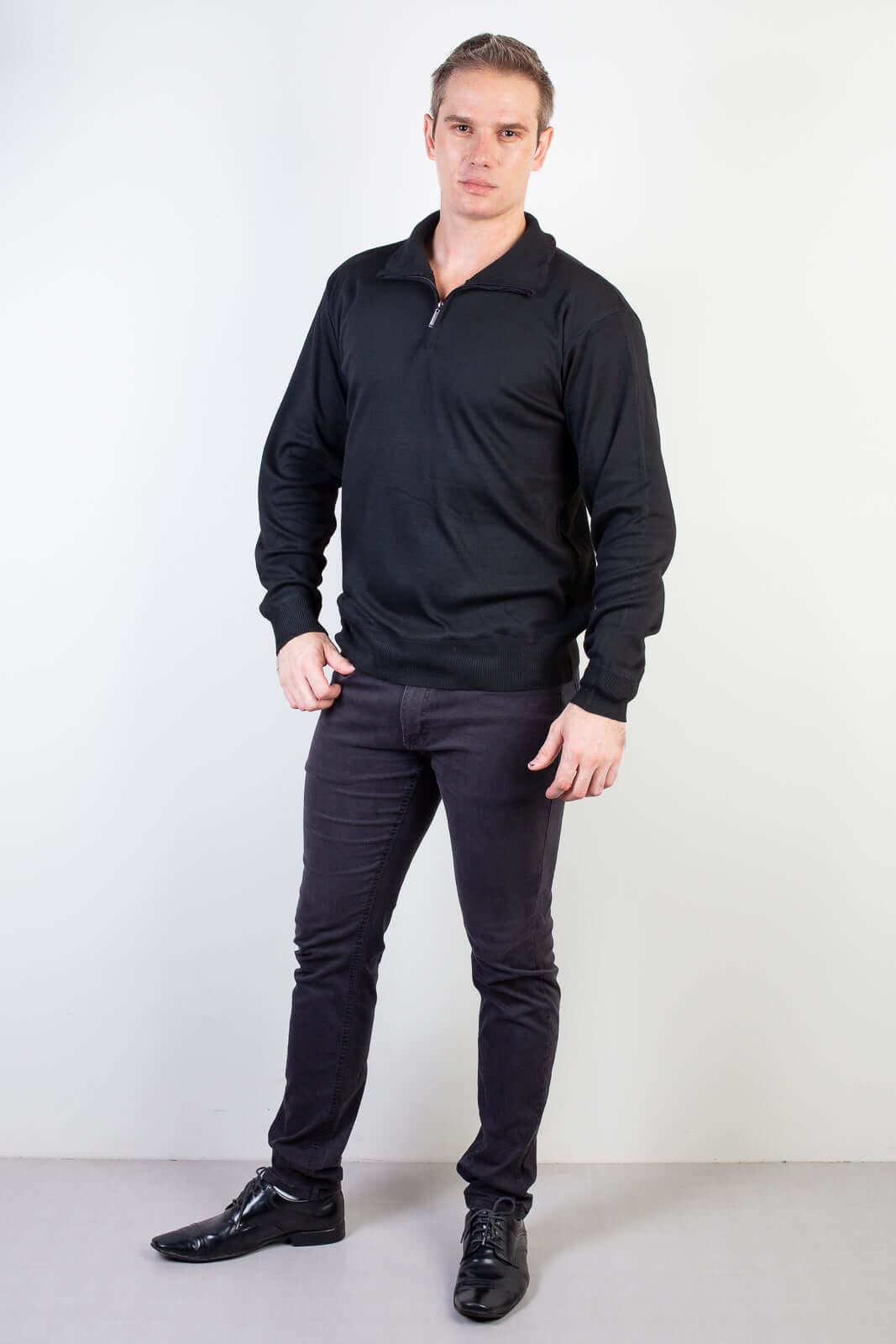 Blusa masculina gola com zíper 90207 - Enluaze