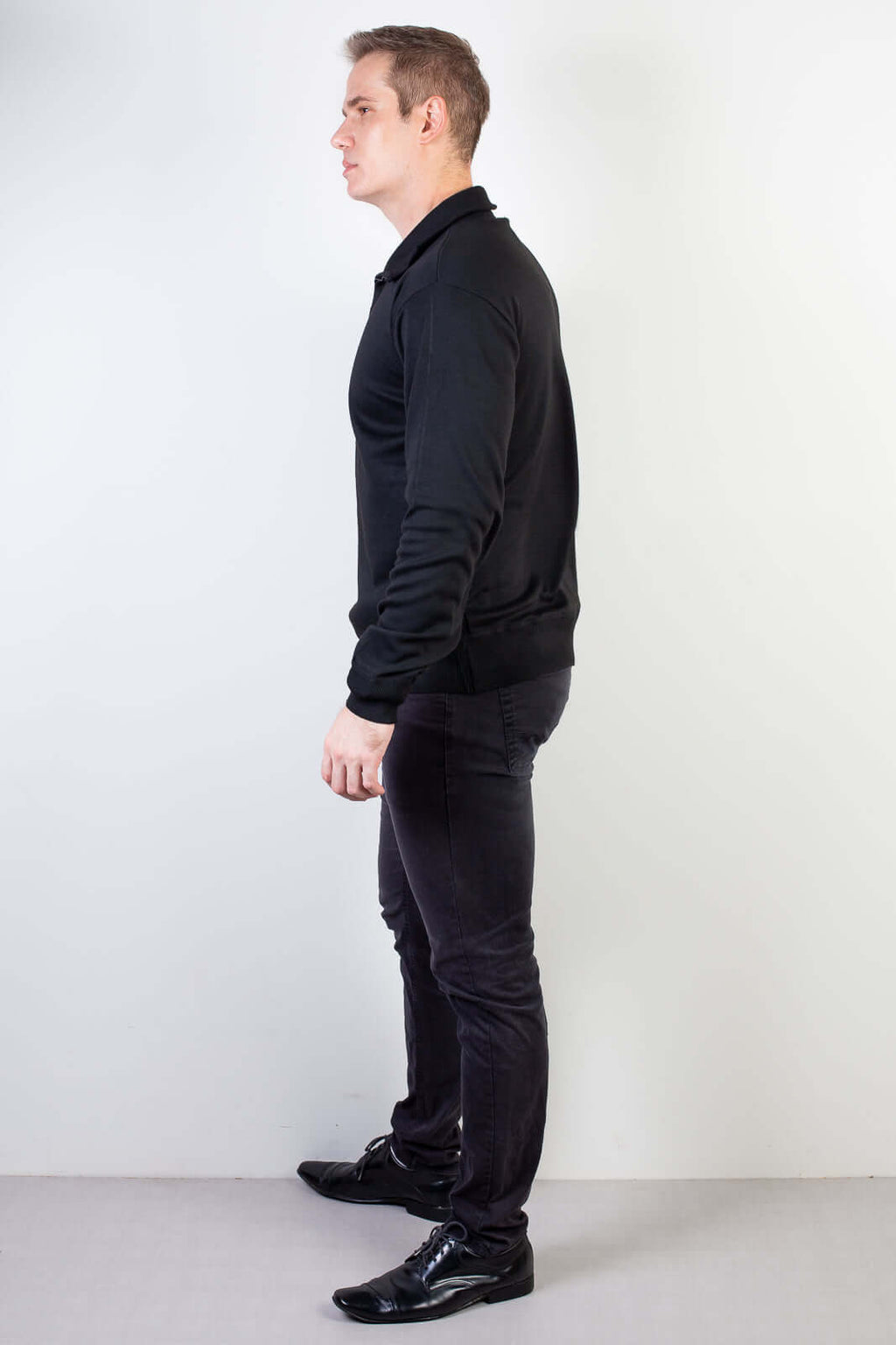 Blusa masculina gola com zíper 90207 - Enluaze