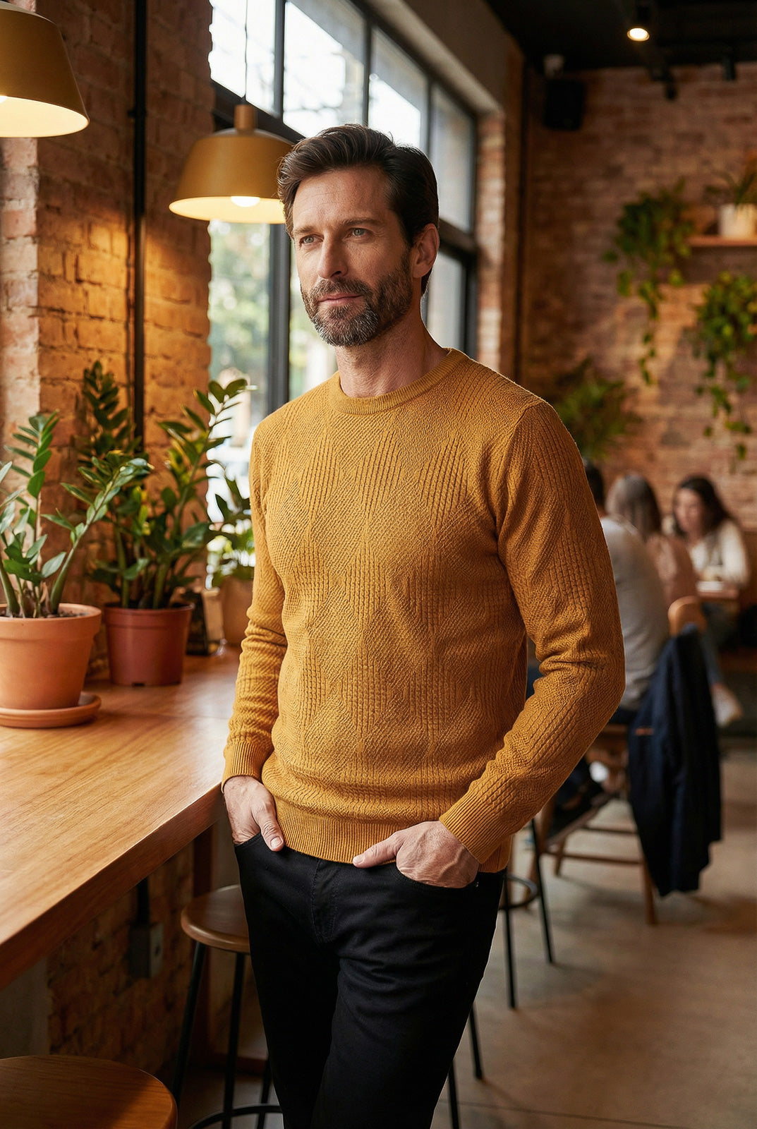 Blusa masculina trabalhada gola redonda 90216