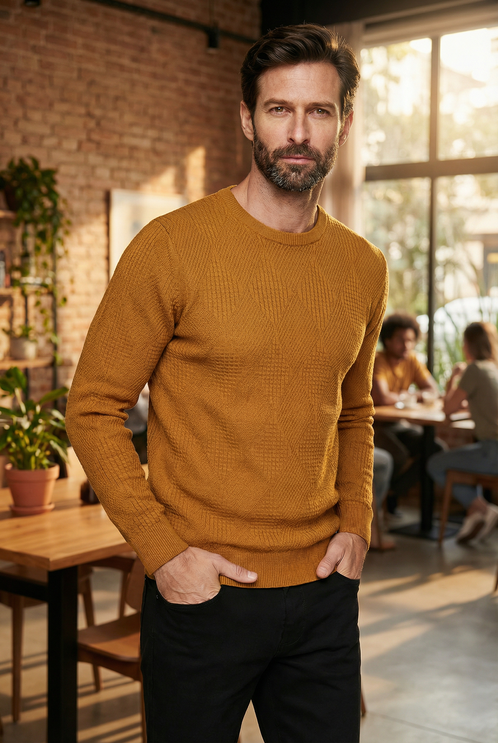 Blusa masculina trabalhada gola redonda 90216