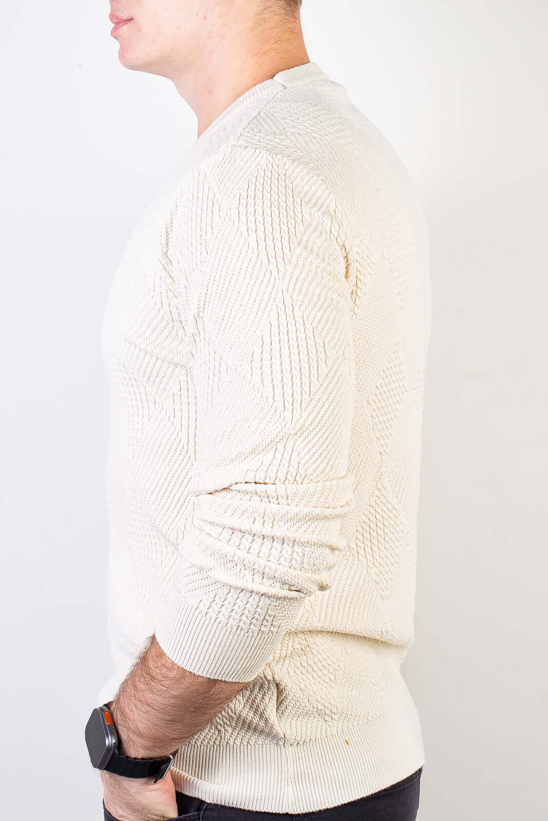 Blusa masculina trabalhada gola redonda 90216 - Enluaze