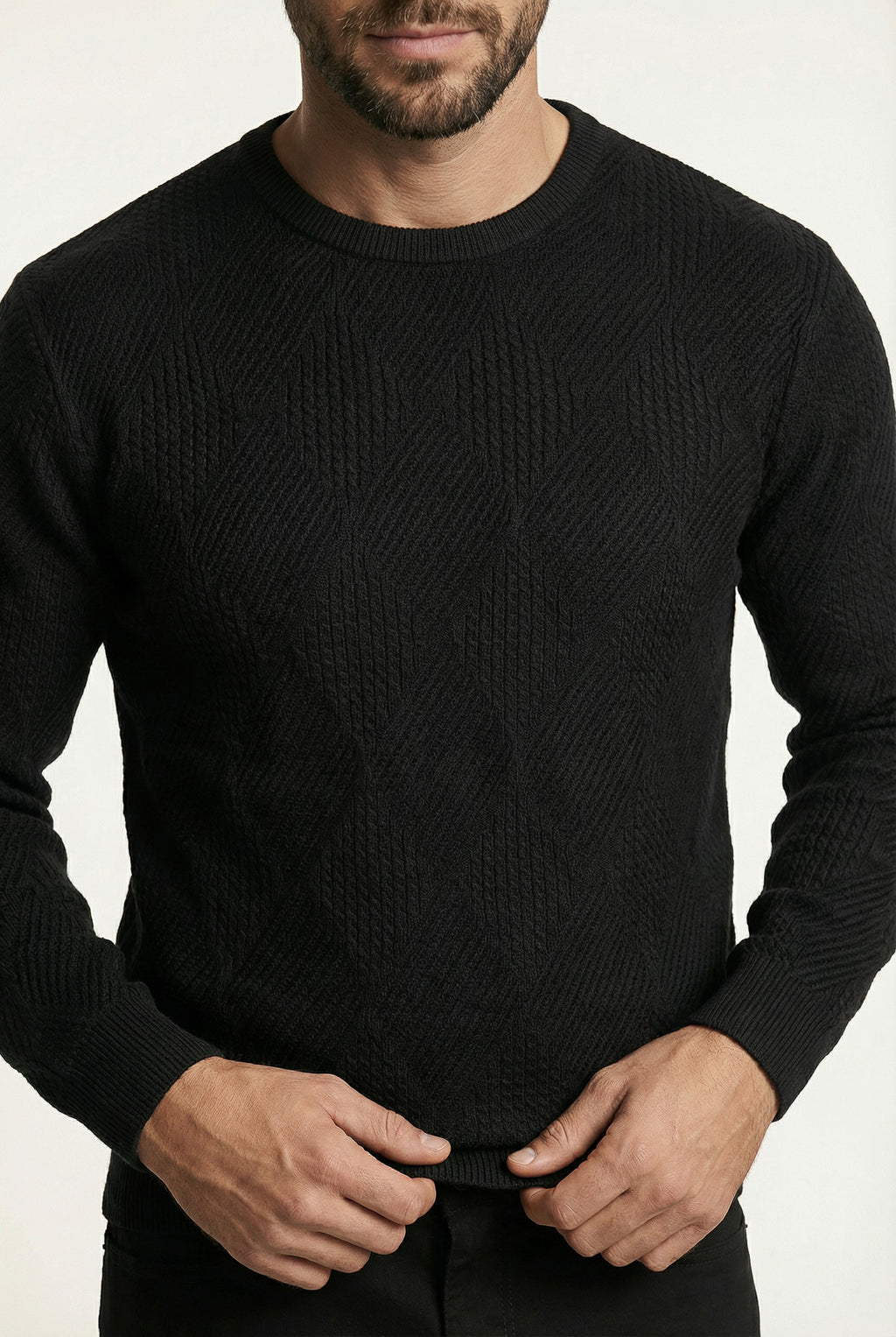 Blusa masculina trabalhada gola redonda 90216