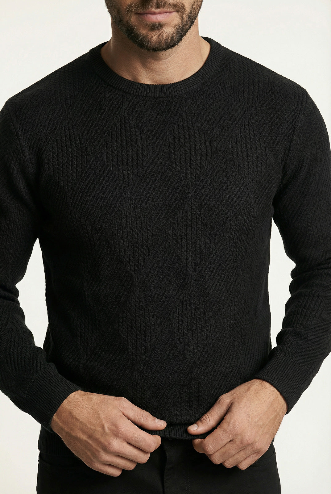 Blusa masculina trabalhada gola redonda 90216