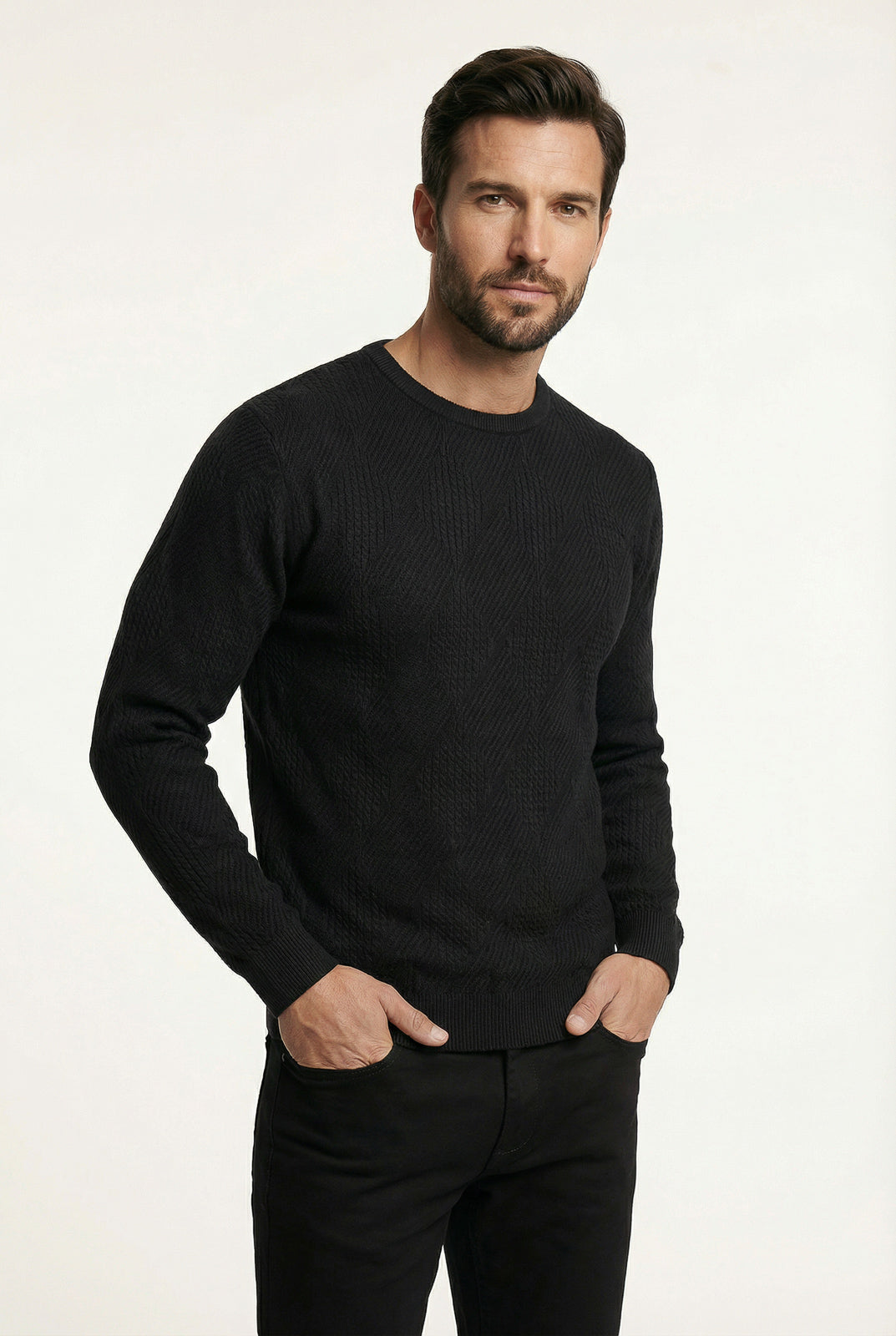 Blusa masculina trabalhada gola redonda 90216