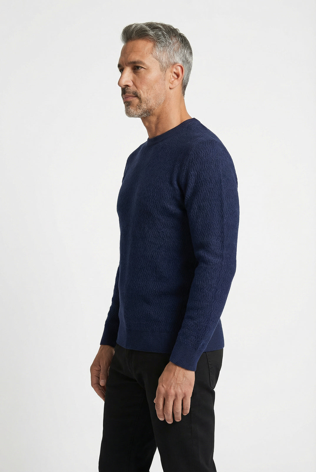 Blusa suéter masculina gola redonda 90217