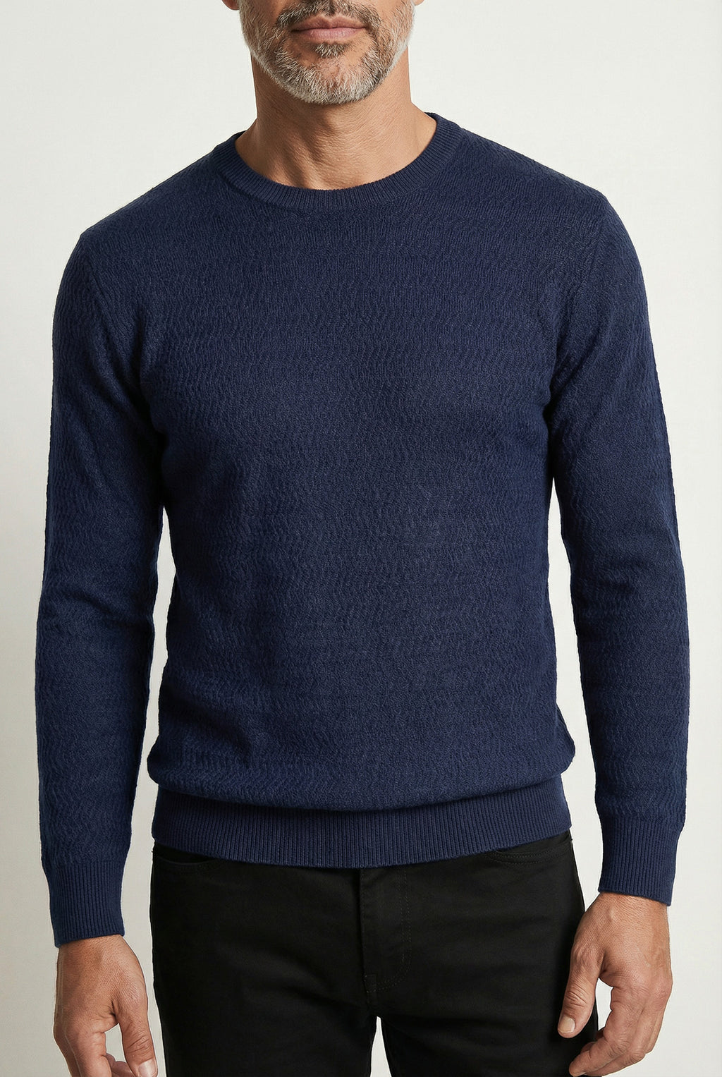 Blusa suéter masculina gola redonda 90217