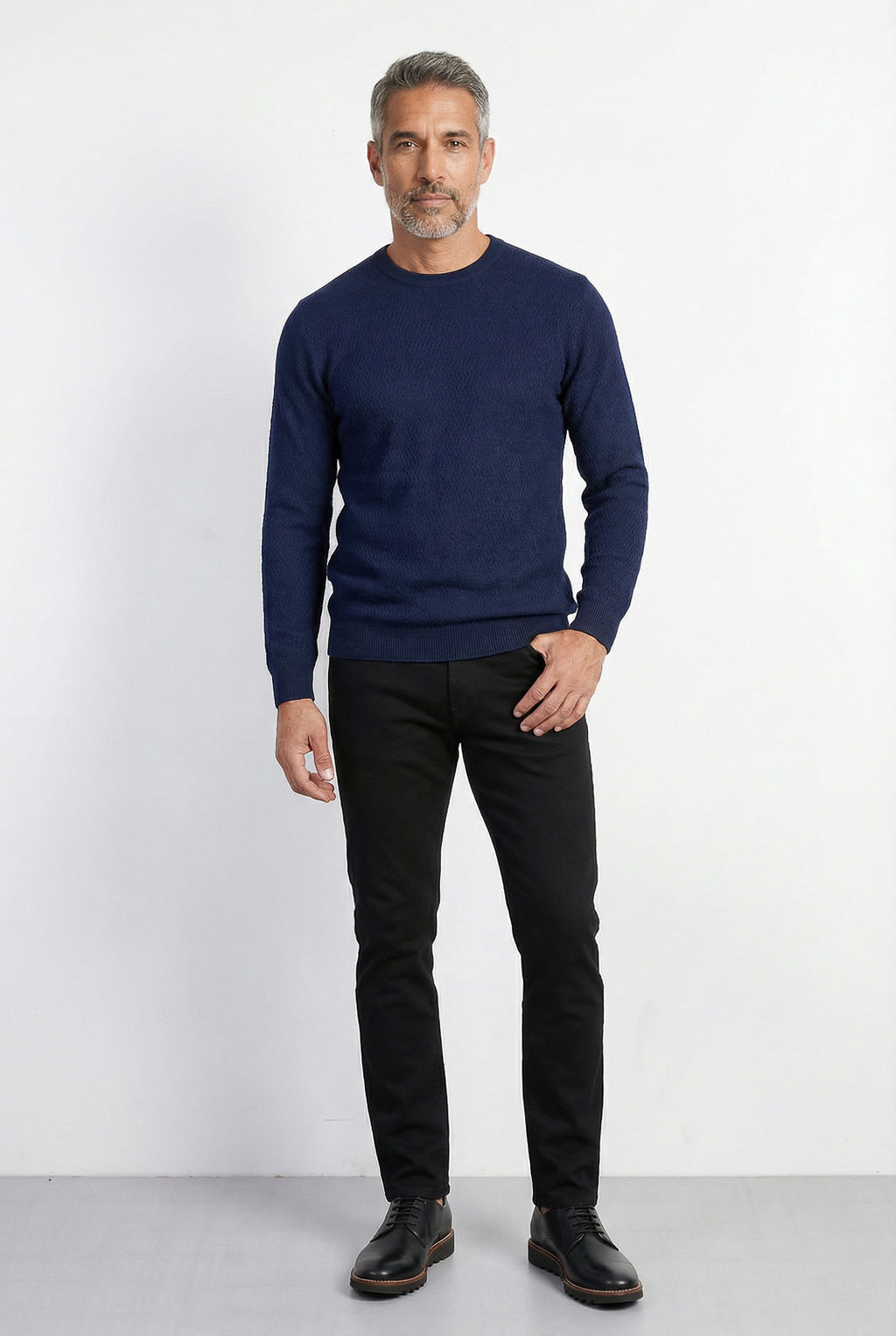 Blusa suéter masculina gola redonda 90217