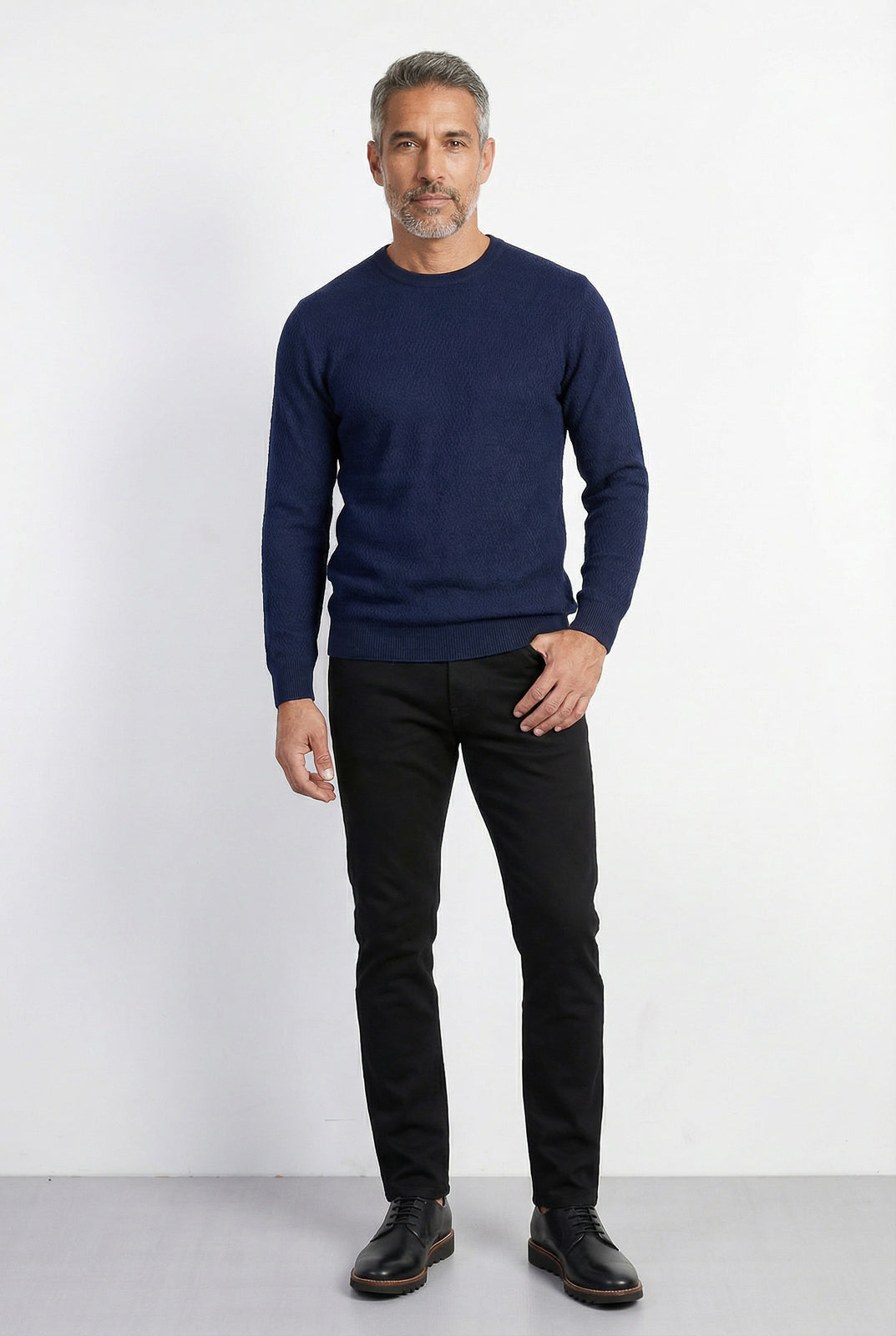 Blusa suéter masculina gola redonda 90217