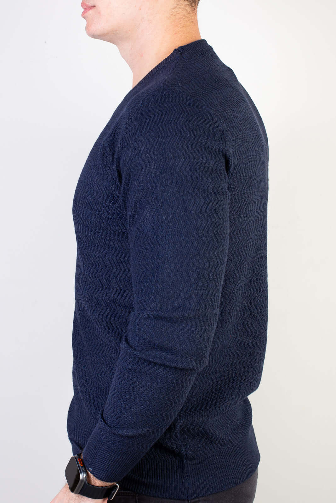 Blusa suéter masculina gola redonda 90217 - Enluaze