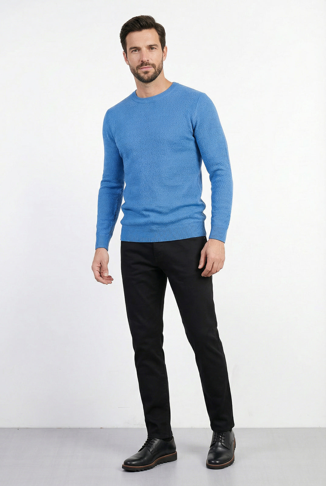 Blusa suéter masculina gola redonda 90217