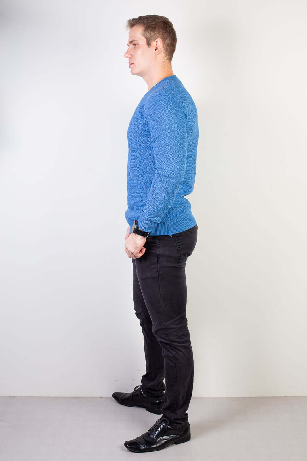 Blusa suéter masculina gola redonda 90217 - Enluaze