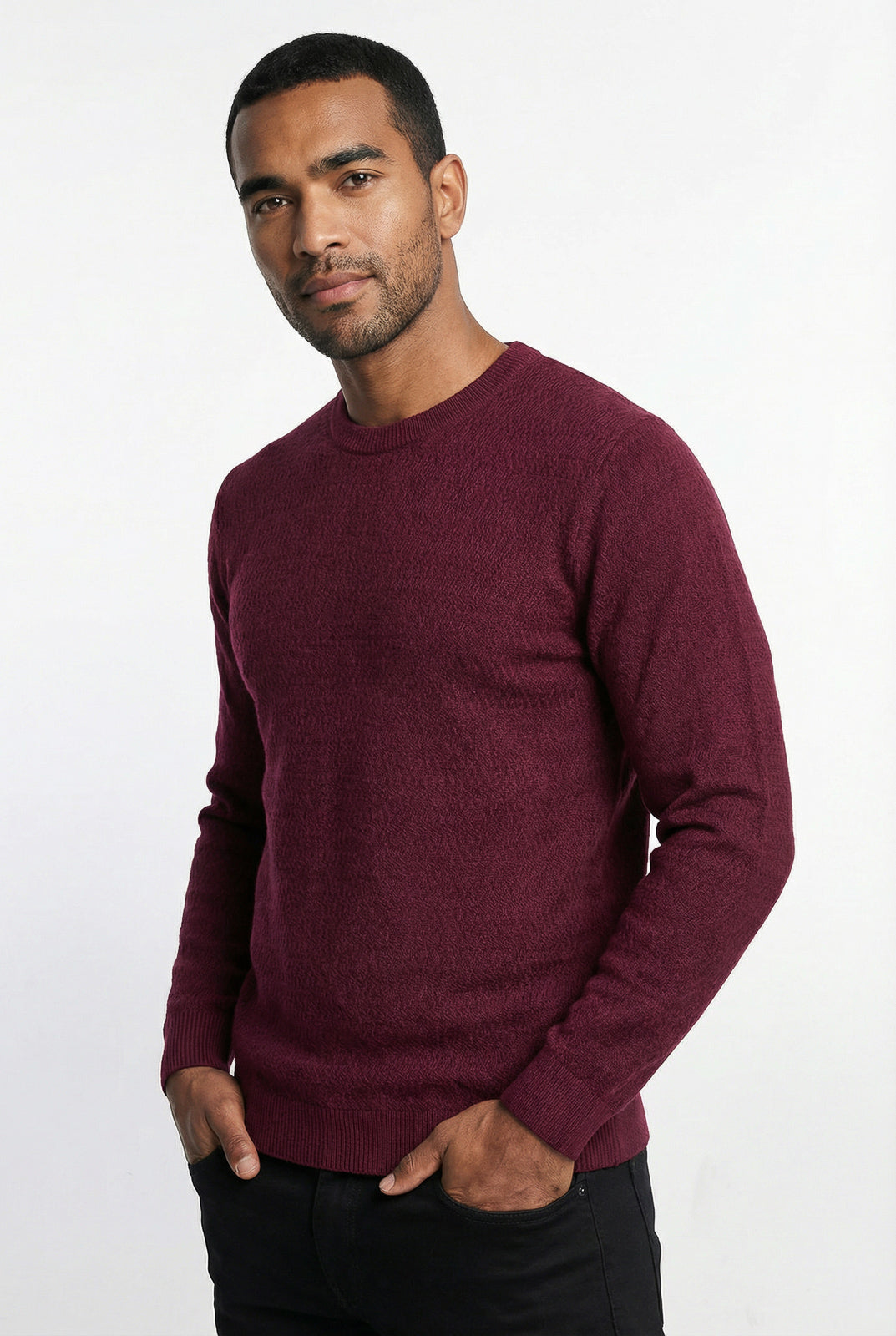 Blusa suéter masculina gola redonda 90217