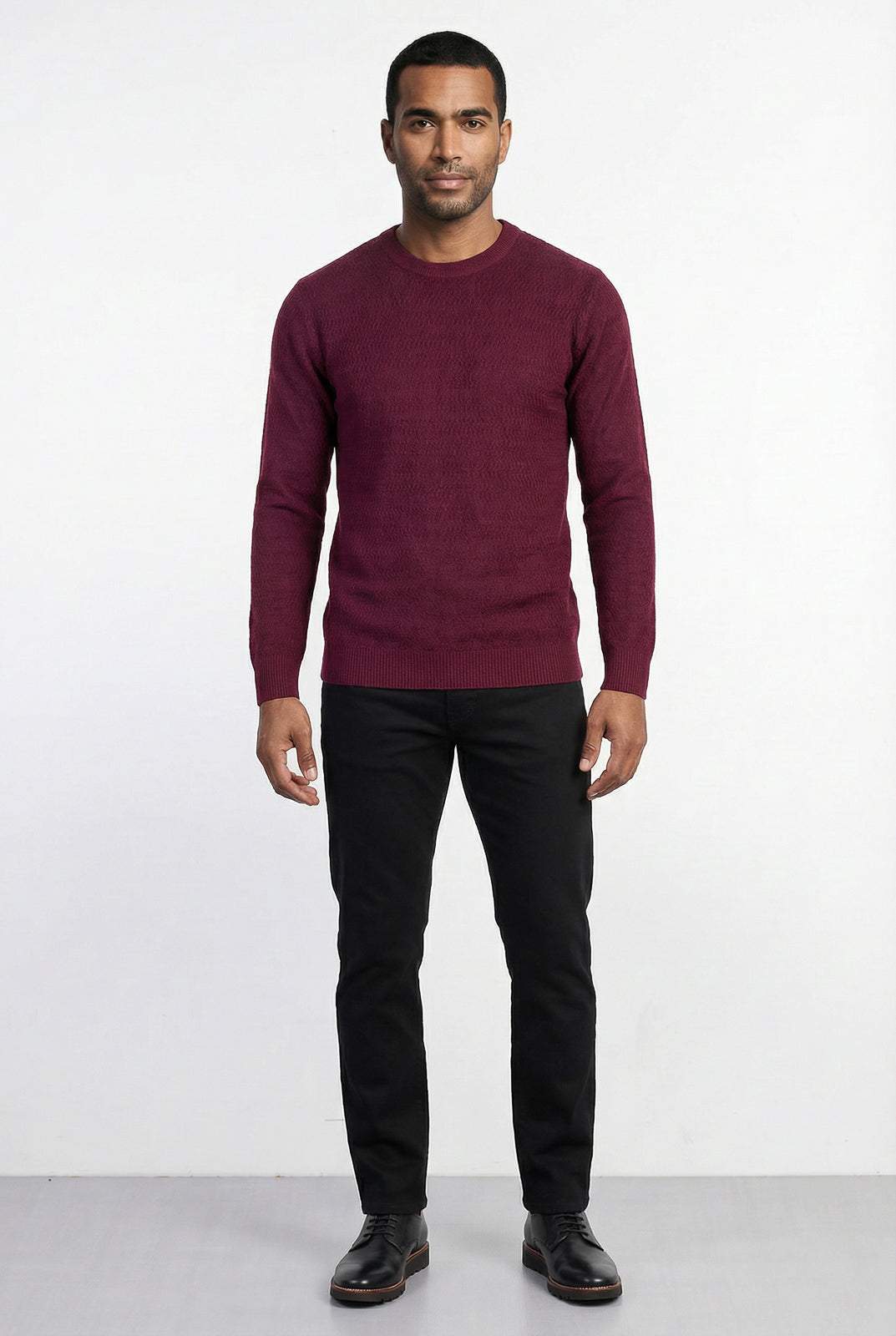 Blusa suéter masculina gola redonda 90217