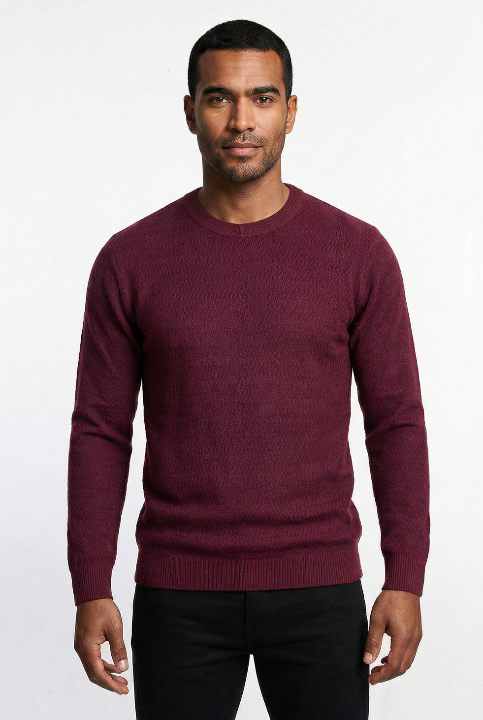 Blusa suéter masculina gola redonda 90217