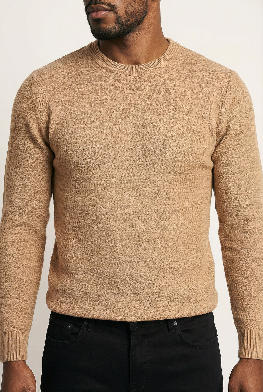 Blusa suéter masculina gola redonda 90217