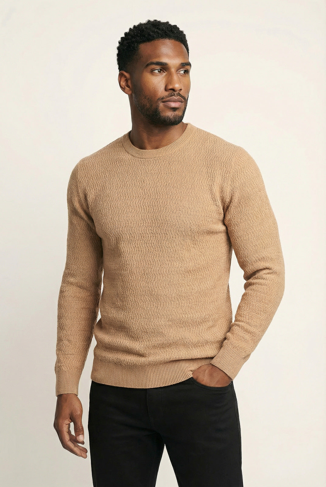 Blusa suéter masculina gola redonda 90217