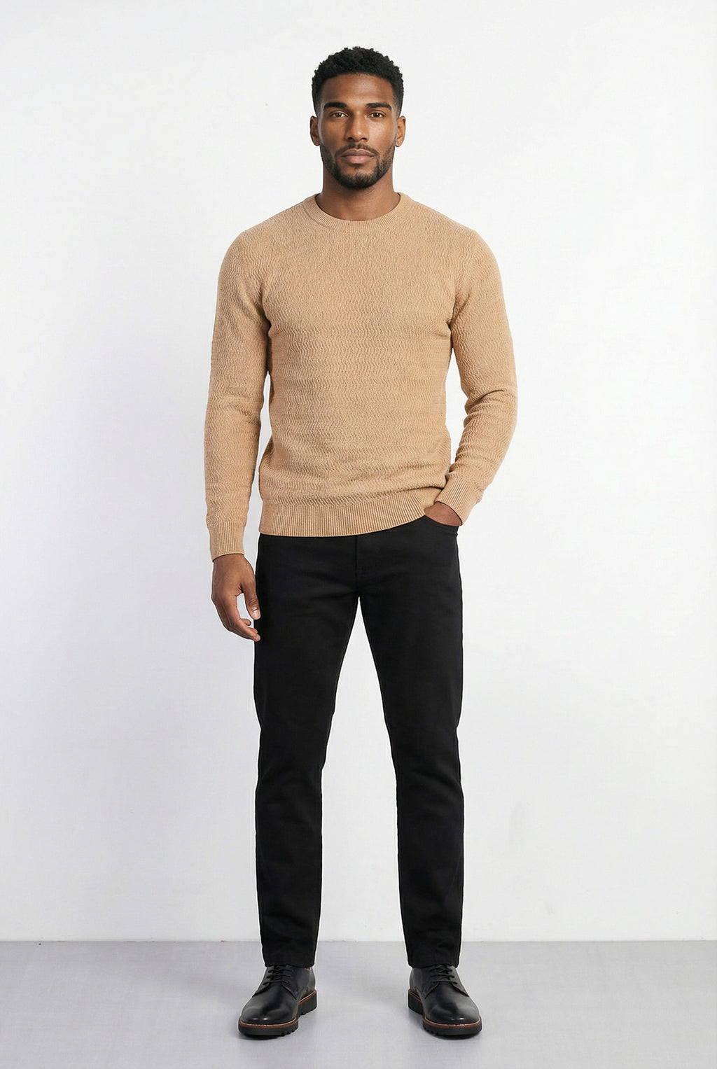 Blusa suéter masculina gola redonda 90217