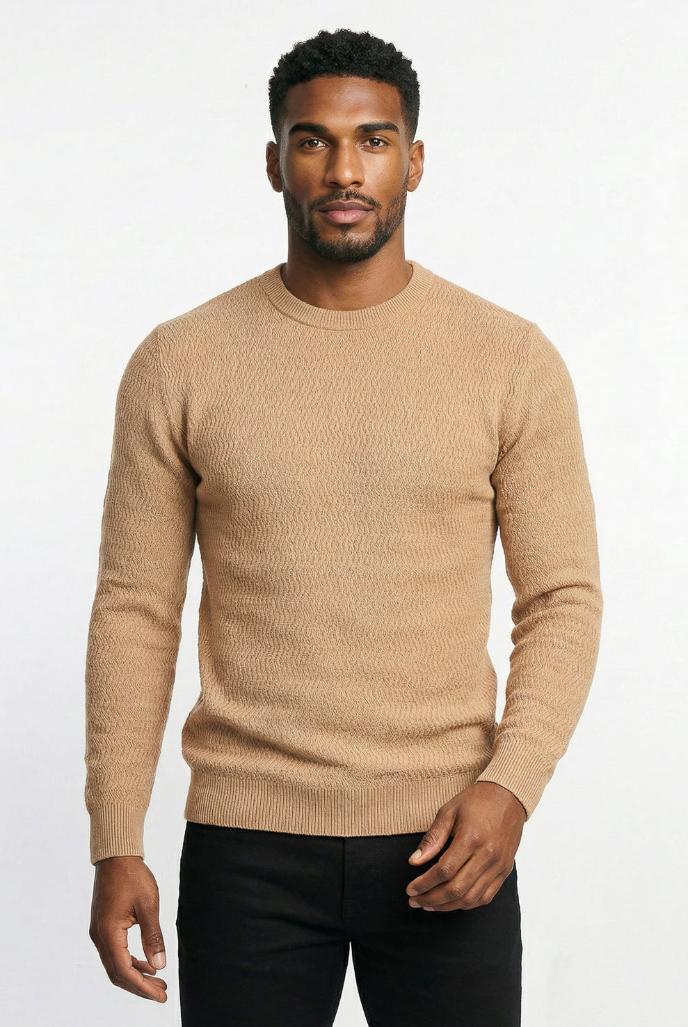 Blusa suéter masculina gola redonda 90217