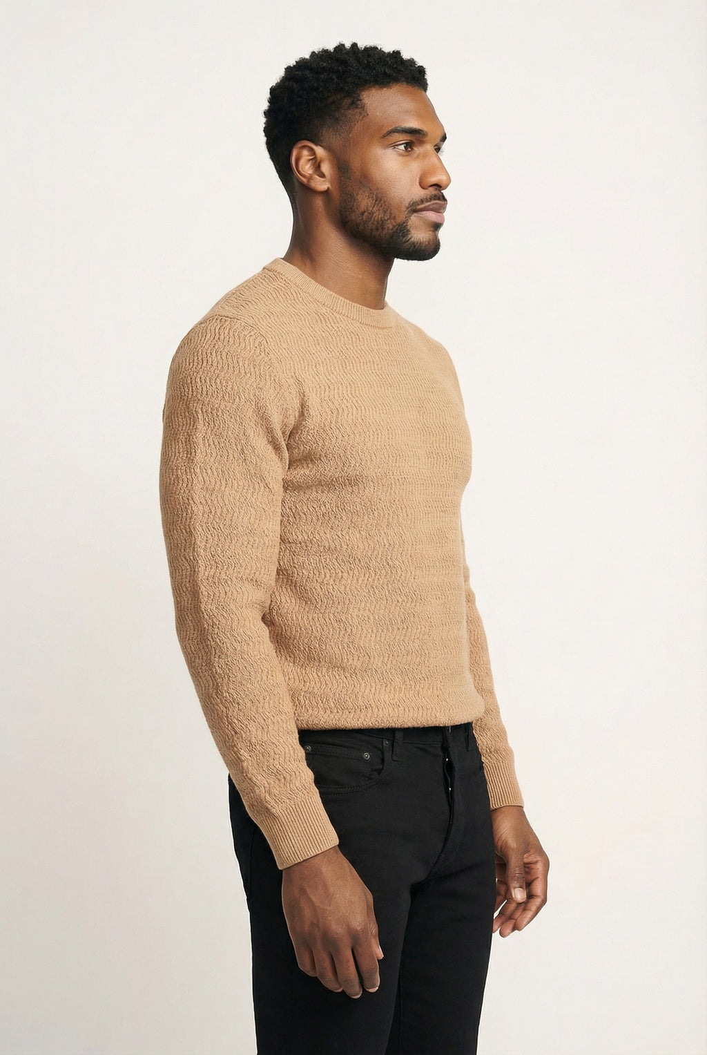 Blusa suéter masculina gola redonda 90217