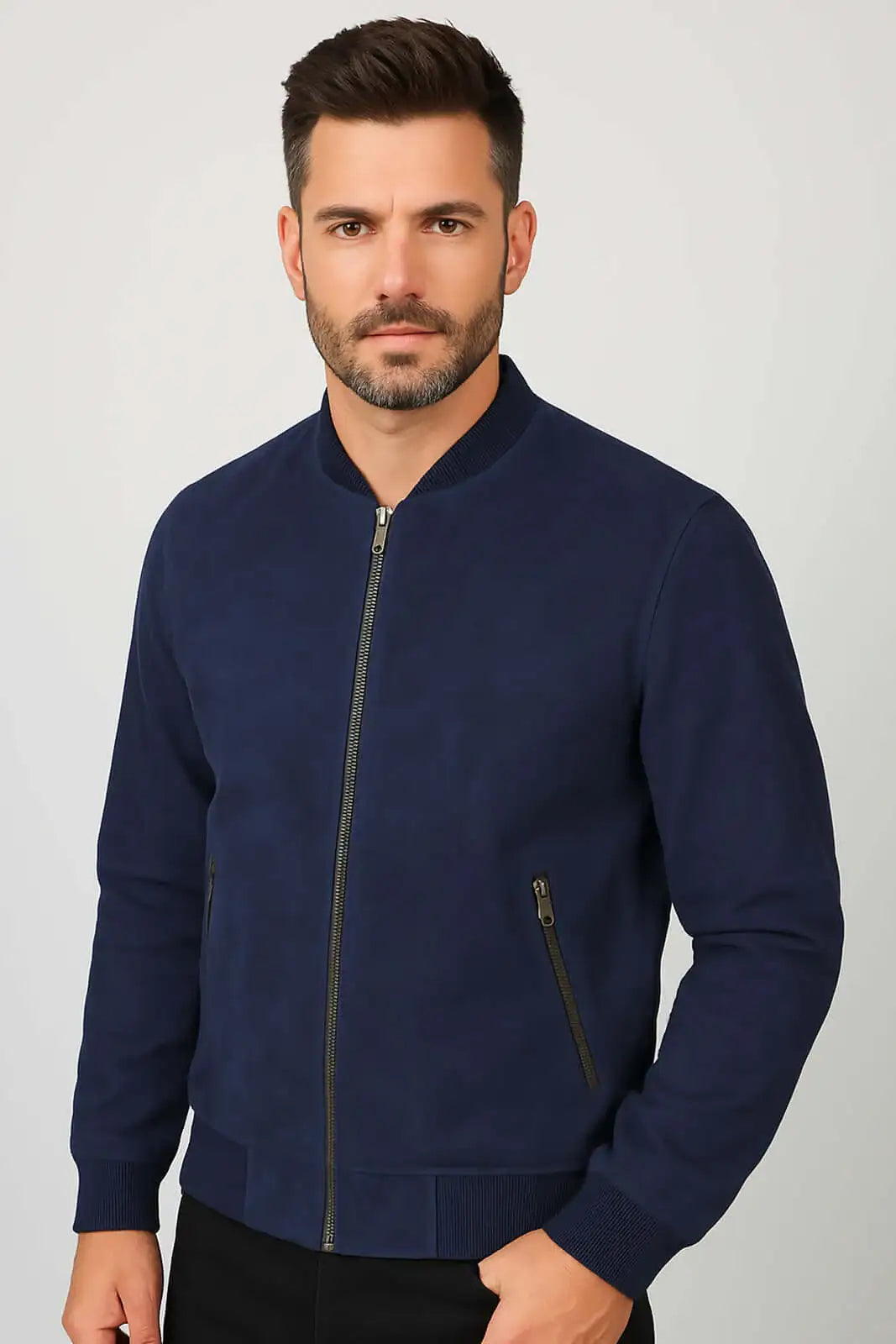 Jaqueta suede básica masculina 91388 - Enluaze