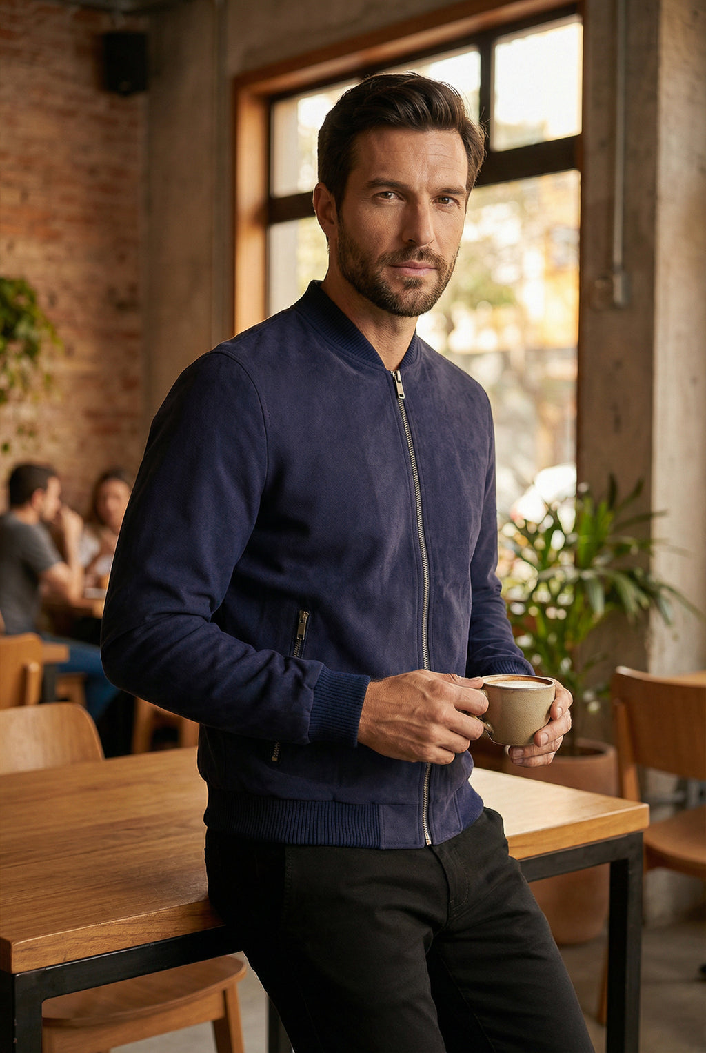 Jaqueta suede básica masculina 91388