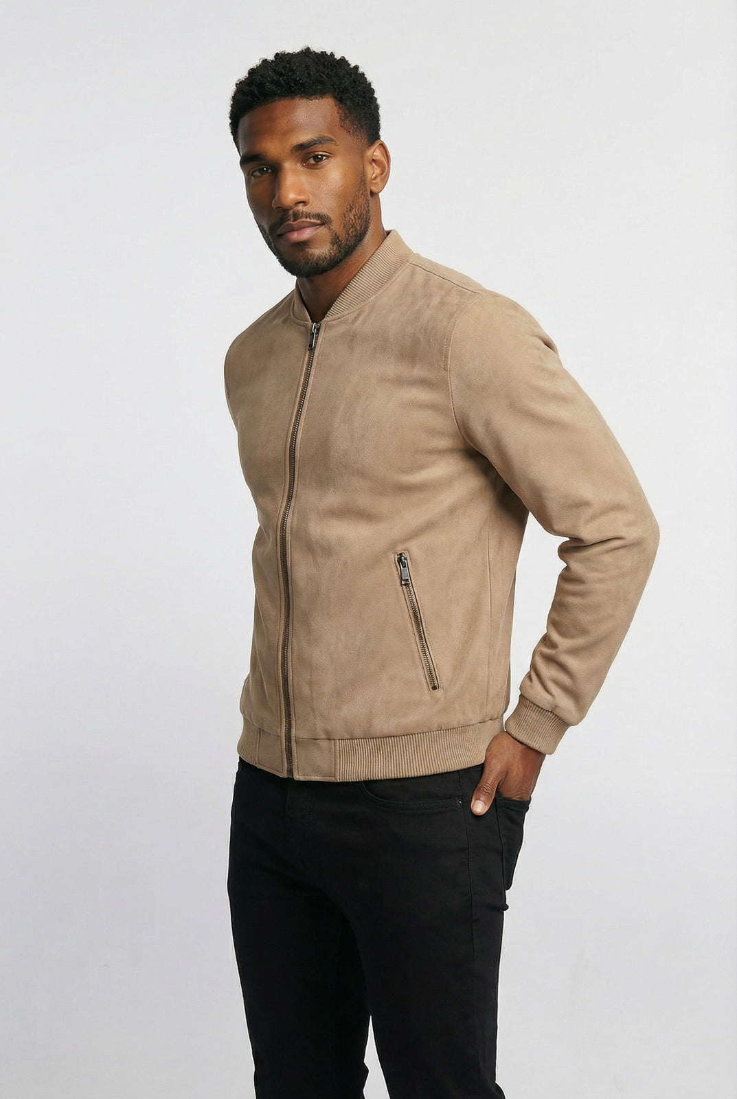 Jaqueta suede básica masculina 91388 – Enluaze - Acessórios em Couro