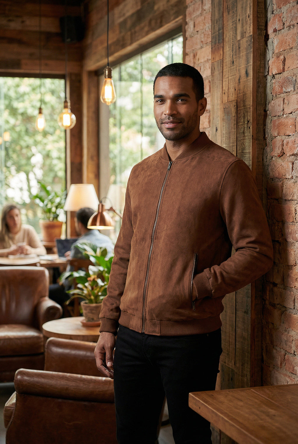 Jaqueta suede básica masculina 91388