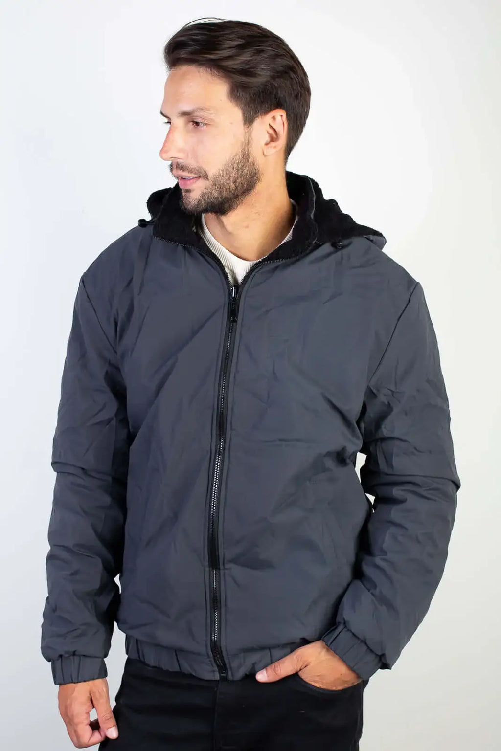 Jaqueta masculina reversível forrada 94196 - Enluaze