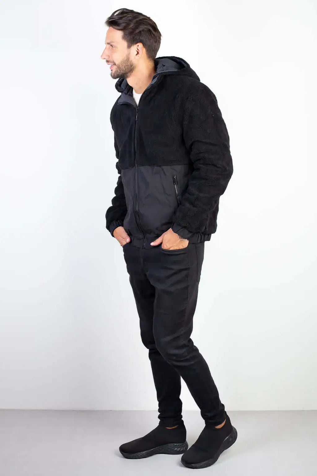 Jaqueta masculina reversível forrada 94196 - Enluaze