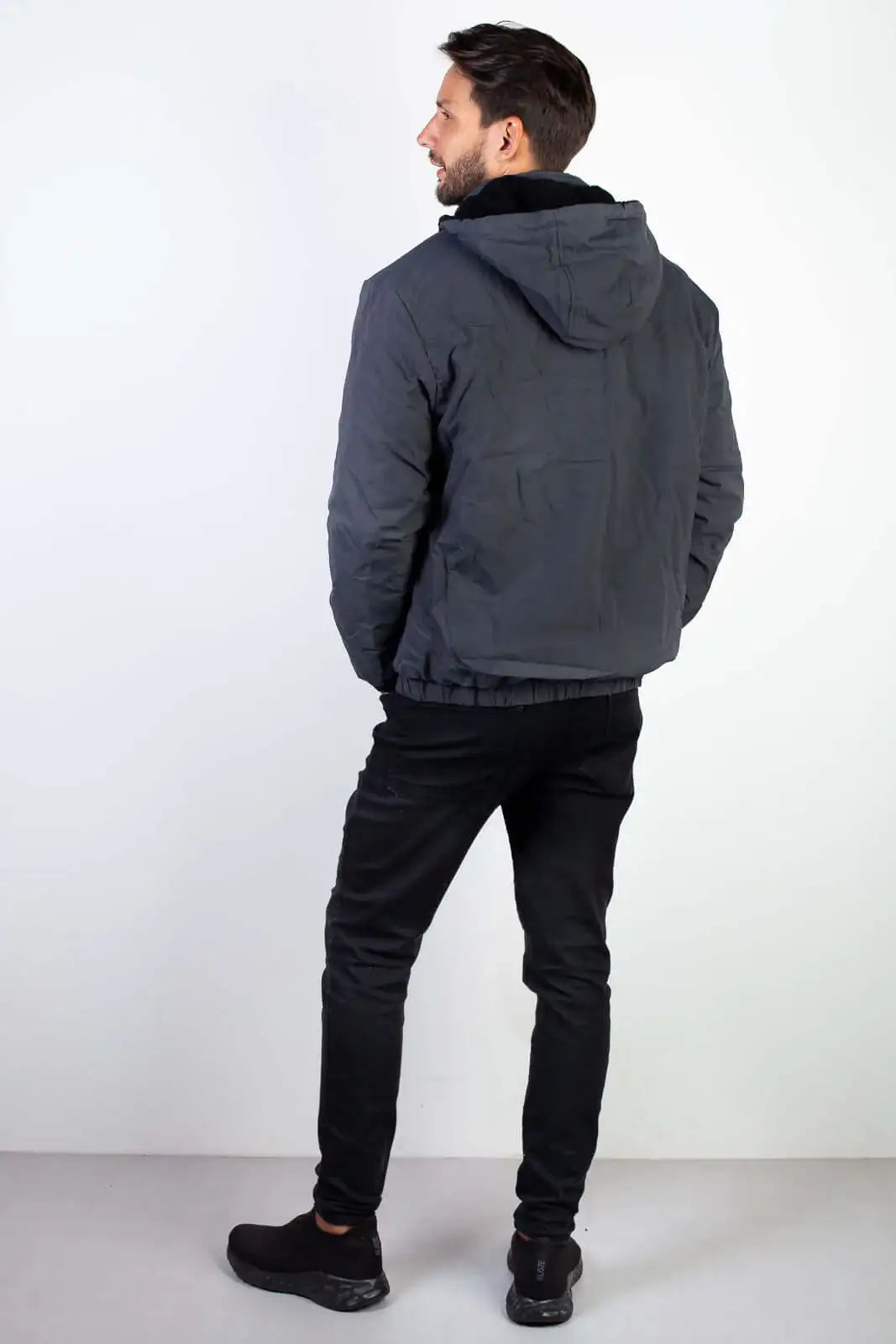 Jaqueta masculina reversível forrada 94196 - Enluaze