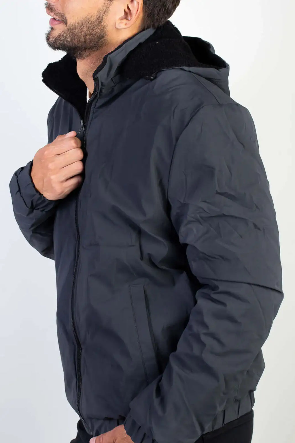 Jaqueta masculina reversível forrada 94196 - Enluaze