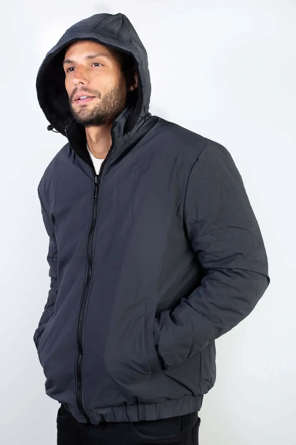 Jaqueta masculina reversível forrada 94196 - Enluaze