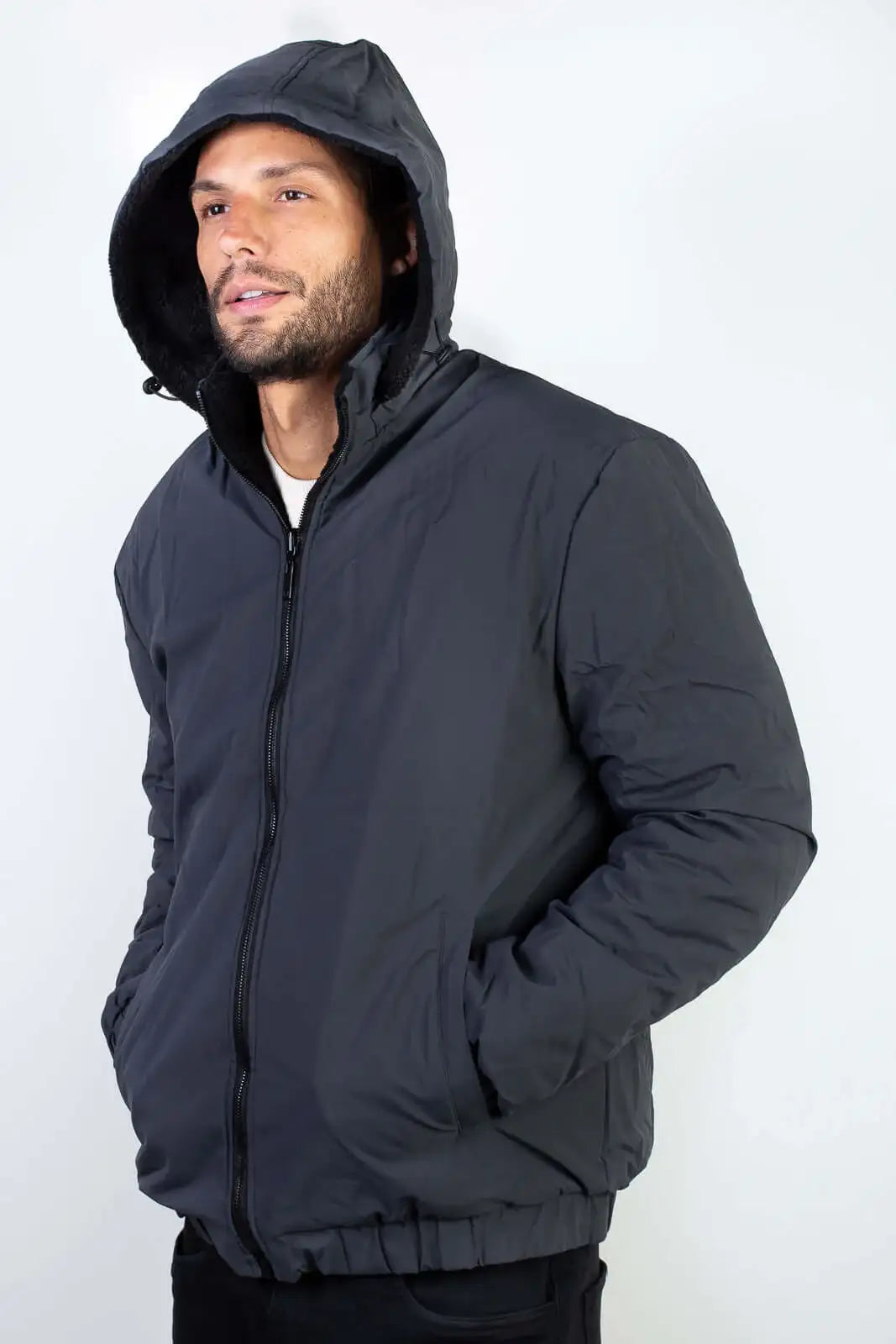 Jaqueta masculina reversível forrada 94196 - Enluaze