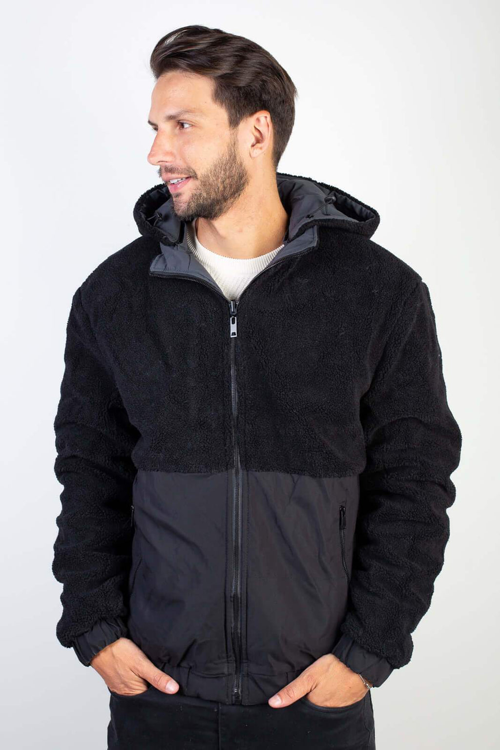 Jaqueta masculina reversível forrada 94196 - Enluaze