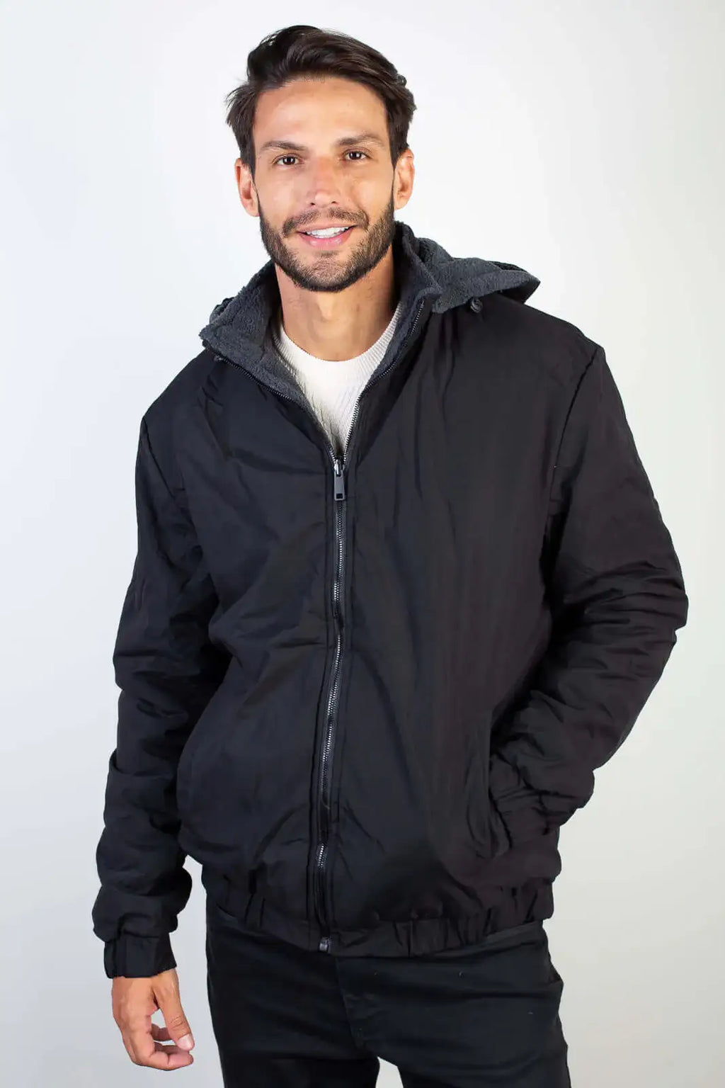 Jaqueta masculina reversível forrada 94196 - Enluaze
