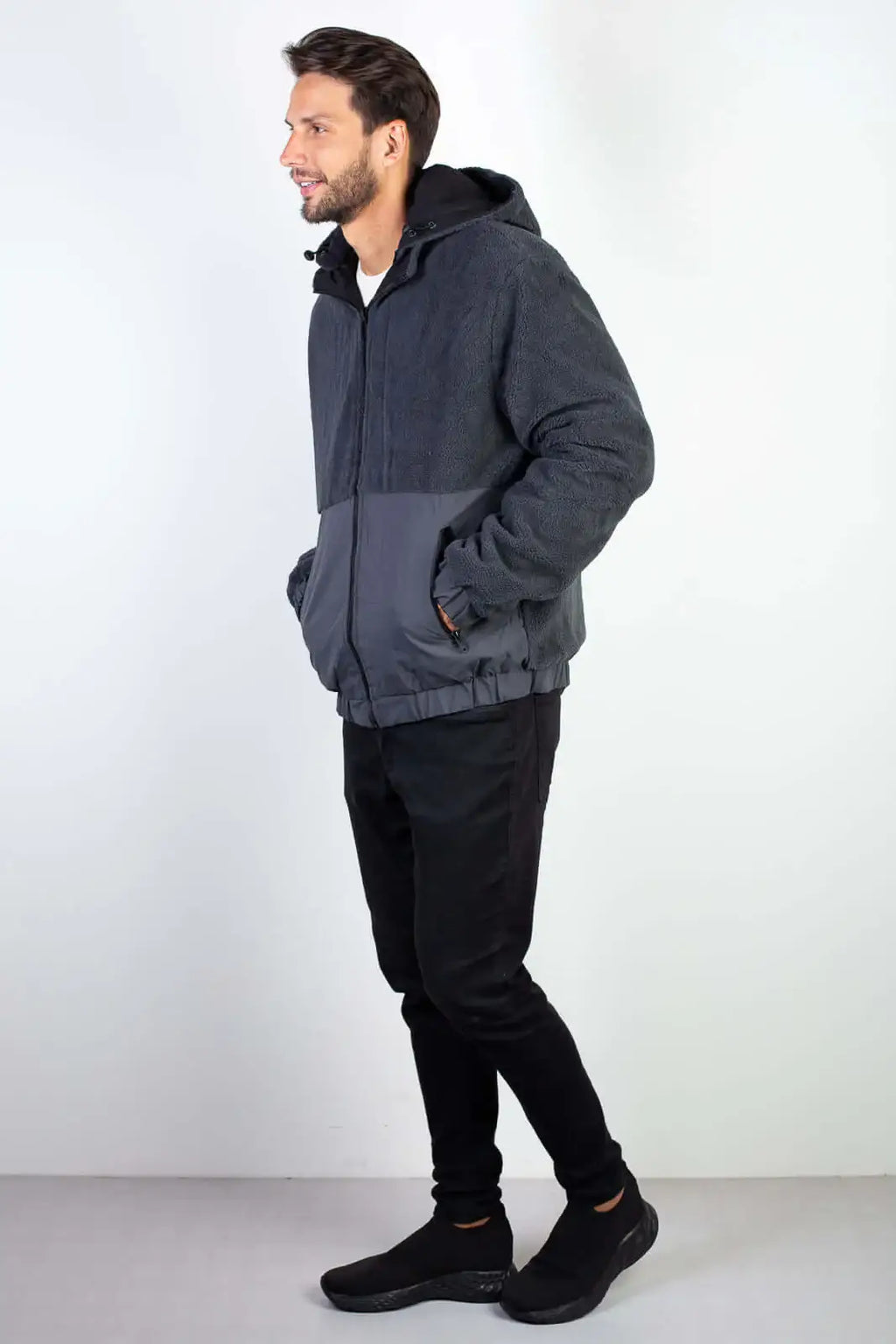 Jaqueta masculina reversível forrada 94196 - Enluaze