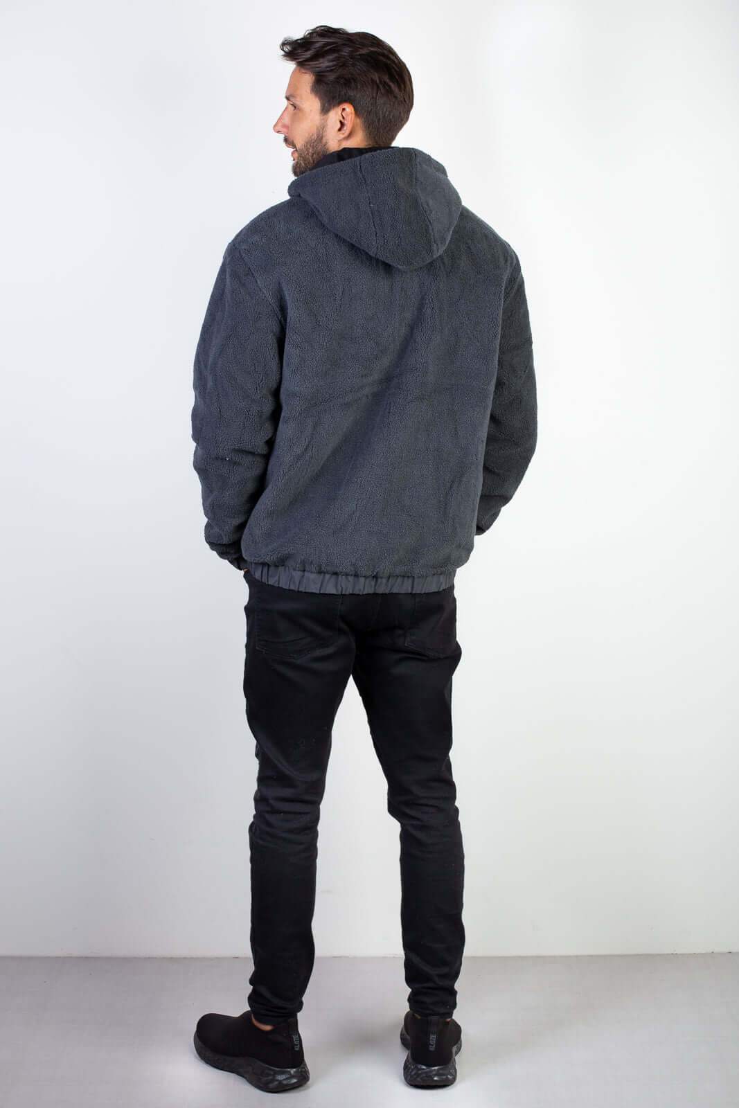 Jaqueta masculina reversível forrada 94196 - Enluaze