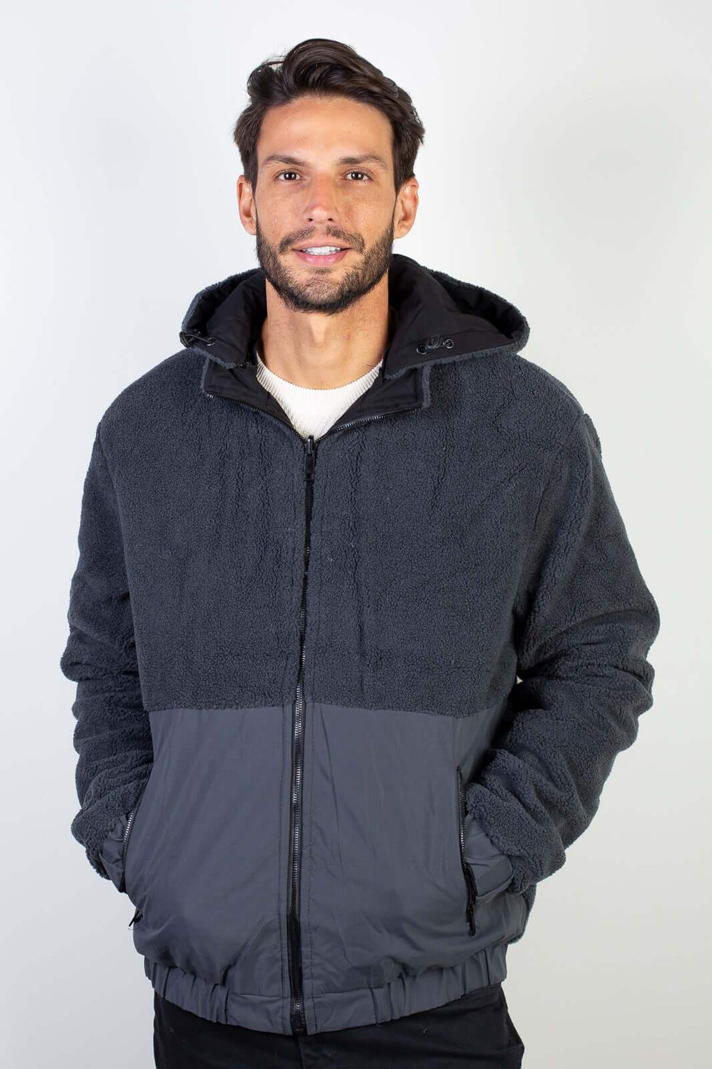 Jaqueta masculina reversível forrada 94196 - Enluaze