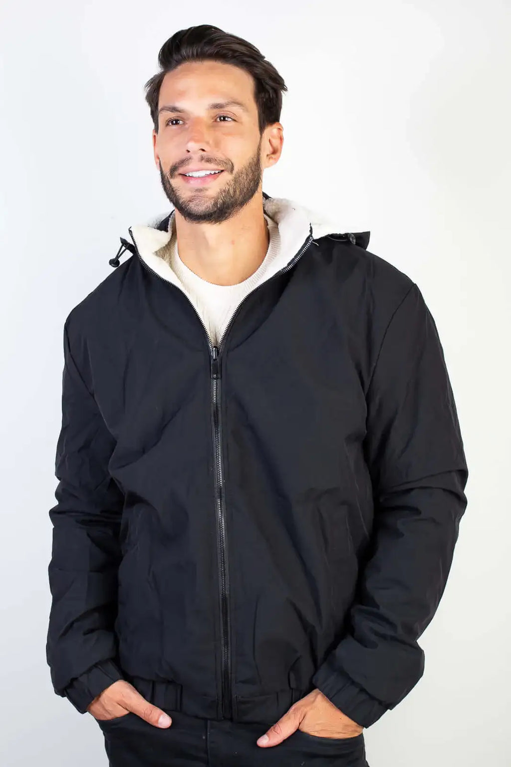 Jaqueta masculina reversível forrada 94196 - Enluaze