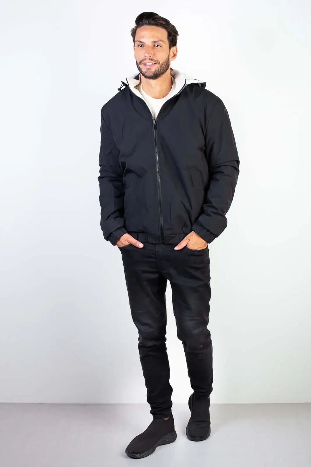 Jaqueta masculina reversível forrada 94196 - Enluaze