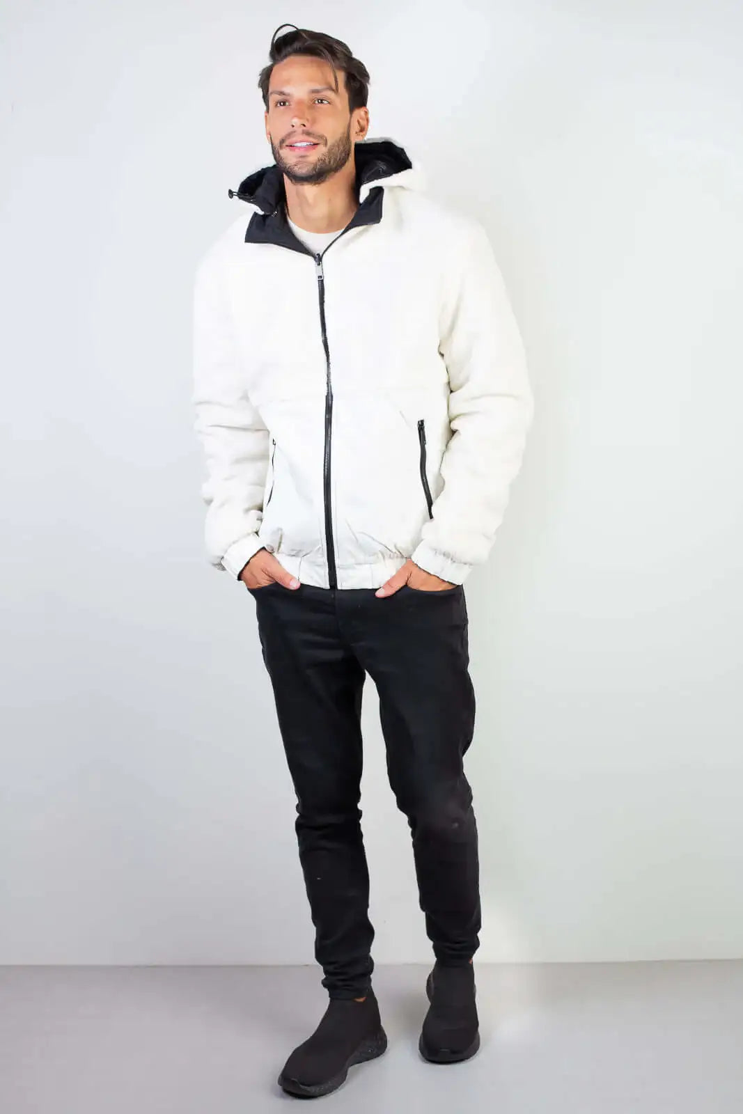 Jaqueta masculina reversível forrada 94196 - Enluaze